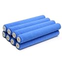 VOOMEY 18 Inch Paint Roller, 8 Pack Spiral Crimped Polyester Fiber Large Paint Roller Covers, Professional 18in Rollers for Painting Walls &amp; Ceilings, Interior &amp; Exterior Use
