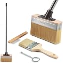Voomey Deck Stain Brush 5 Pack – Threaded Long Handle Brush for Wood Deck, Fence Staining &amp; Painting