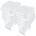 Voomey Paint Cup Liners for 4 Inch Handheld Paint Bucket with 4 Lids, 8 Pack Clear Pail Liner Refills, No Mess Cleanup for DIY Home Painting, Trim Touch-Ups, Stain and Crafts