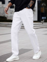 VOOTER Men Straight Fit Mid Rise White