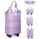 VOOWO Rolling Duffle Bag with Wheels Expandable