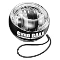 Voroly Gyro Wrist Strengthener Ball - Enhancing Arms, Fingers, and Wrists with Auto-Start Technology for Powerful Muscles and Bones (Platinum Core, Lights, Black)