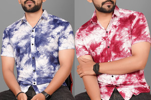 Voroxy Men Dyed Ombre Casual Multicolor Shirt