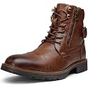 Vostey Men's Boots Motorcycle Combat Casual Boots