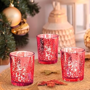 votive glass tealight candle holders set of 3 diya diwali decorations items for dining table home decor and gifts decoration lights centerpieces for wedding party decoration red