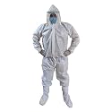 VOUCH Unisex Medical PPE KIT with Disposable Hooded Full Bodysuit Coverall, Latex Gloves, Shoe Cover, Face Mask, Face Shield (White, Free Size)- Pack of 2