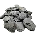 Voulosimi Natural Slate Rocks PH Neutral Stone Perfect Rocks for Aquariums, Landscaping Model,Tank Decoration,Amphibian Enclosures (7.5 LB, 1-3 inch)