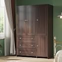 VOWNER 71" Armoire Wardrobe Closet with 3 Drawers and Mirror