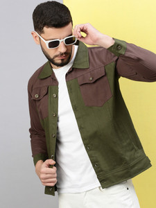 VOXATI Men Washed Denim Jacket