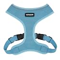 Voyager Aerolite Over The Head Dog Harness, No Pull Breathable Air Mesh Vest, Quick Dry with Reflective Stitching, Adjustable Escape Resistant Harness for Small Medium Large Dogs - Blue, Medium