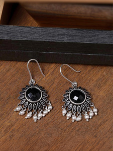 Voylla Work Essentials Round Cut Gem Earrings