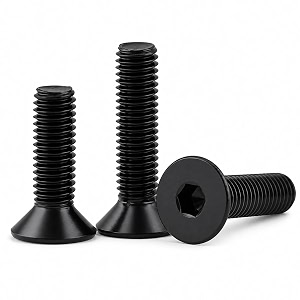 by vp industries pcs-25 14x1 inch csk allen head cap screw black zinc plated  hex socket countersunk head bolt for furniture woodworking amp diy projects