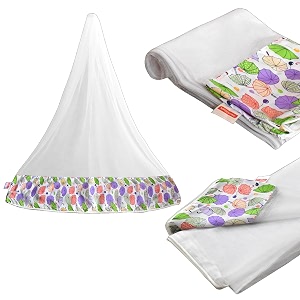 vparents mosquito net for baby cradle jhula saree with zip opening at bottom - purple