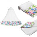 VParents Mosquito Net for Baby Cradle Jhula Saree with Zip Opening at Bottom - Blue