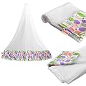VParents Mosquito Net for Baby Cradle Jhula Saree with Zip Opening at Bottom - Purple