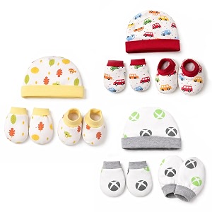 vparents new born baby cotton gloves cap amp mittens combo set 0-3 months  booty set  kids gloves amp socks  best baby gift  for boys amp girls