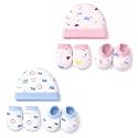 VParents New Born Baby Cotton Gloves, Cap &amp; Mittens Combo Set (0-3 Months) | Booty Set | Kids Gloves &amp; Socks | Best Baby Gift | For Boys &amp; Girls