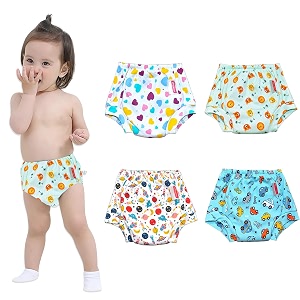 vparents padded underwear for babies and toddlers with 3 layers of cotton padding potty training pull up amp diaper-free time pack of 4 6-12 months lion car heart galaxy