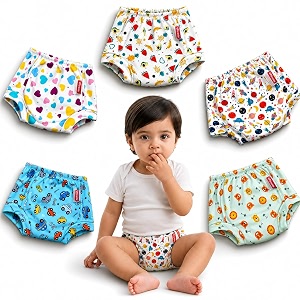 vparents padded underwear for babies and toddlers with 3 layers of cotton padding potty training pull up amp diaper-free time pack of 5 1-2 years lion car heart galaxy watermelon