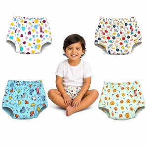 vparents padded underwear for babies and toddlers with 3 layers of cotton padding potty training pull up amp diaper-free time pack of 4 2-3 years lion car heart galaxy