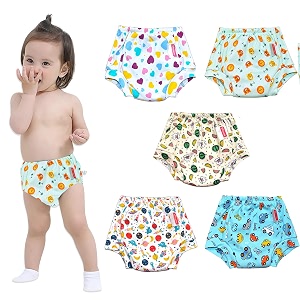 vparents padded underwear for babies and toddlers with 3 layers of cotton padding potty training pull up amp diaper-free time pack of 5 6-12 months lion car heart galaxy watermelon