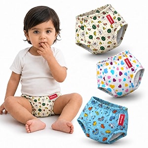 vparents padded underwear for babies and toddlers with 3 layers of cotton padding potty training pull up amp diaper-free time pack of 3 1-2 years fruitie car and heart111172