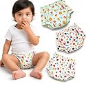 VParents Padded Underwear for Babies and Toddlers with 3 Layers of Cotton Padding Potty Training Pull Up &amp; Diaper-Free Time Pack of 3 (1-2 Years) Watermelon Lion and galaxy