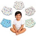 VParents Padded Underwear for Babies and Toddlers with 3 Layers of Cotton Padding Potty Training Pull Up &amp; Diaper-Free Time Pack of 5(2-3 years) Lion car Heart galaxy Watermelon, 1 count