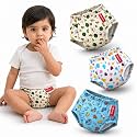VParents Padded Underwear for Babies and Toddlers with 3 Layers of Cotton Padding Potty Training Pull Up &amp; Diaper-Free Time Pack of 3 (1-2 years) Fruitie car and heart111172