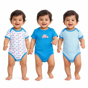 vparents rompers for new born baby girl amp boy pack of 3 100 cotton half sleeve romperbodysuitjumpsuitonesiessleepsuit for infants amp toddlers comfortable daily wear clothes for babies