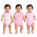 VParents Rompers for New Born Baby Girl &amp; Boy (Pack of 3), 100% Cotton Half Sleeve Romper/Bodysuit/Jumpsuit/Onesies/Sleepsuit For Infants &amp; Toddlers, Comfortable Daily Wear Clothes For Babies