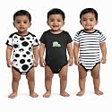 VParents Rompers for New Born Baby Girl &amp; Boy (Pack of 3), 100% Cotton Half Sleeve Romper/Bodysuit/Jumpsuit/Onesies/Sleepsuit For Infants &amp; Toddlers, Comfortable Daily Wear Clothes For Babies