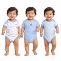VParents Rompers for New Born Baby Girl &amp; Boy (Pack of 3), 100% Cotton Half Sleeve Romper/Bodysuit/Jumpsuit/Onesies/Sleepsuit For Infants &amp; Toddlers, Comfortable Daily Wear Clothes For Babies