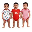 VParents Rompers for New Born Baby Girl &amp; Boy (Pack of 3), 100% Cotton Half Sleeve Romper/Bodysuit/Jumpsuit/Onesies/Sleepsuit For Infants &amp; Toddlers, Comfortable Daily Wear Clothes For Babies