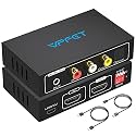 VPFET HDMI Audio Extractor 4K Splitter to Optical 3.5mm AUX L or R Coaxial Converter 8 EDID Settings Supports HDCP 1080p 3D Digital DTS 5.1 PCM for PS4 PS5 Xbox Fire Stick Pass Through CEC