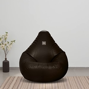 vplanet leatherette teardrop bean bag with beans 2xl brown
