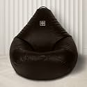 VPLANET® Leatherette Teardrop Bean Bag, with Beans (3XL, Brown)