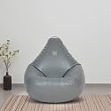 VPLANET® Leatherette Teardrop Bean Bag, with Beans (3XL, Grey)