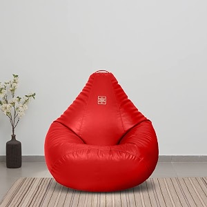 vplanet premium leatherette teardrop bean bag with beans 3xl red