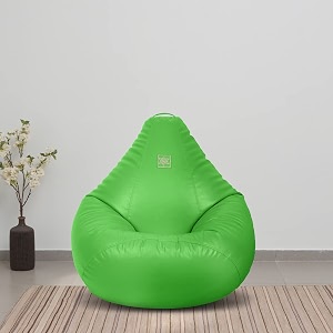 vplanet premium leatherette teardrop bean bag with beans 3xl green