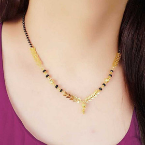 vraj india hot stylish mangalsutra chain with surprise gift for women cubic zirconia gold-plated plated alloy chain