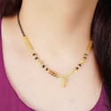 Vraj india Hot stylish mangalsutra chain with SURPRISE GIFT for women Cubic Zirconia Gold-plated Plated Alloy Chain
