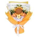 VRB Dec 1pcs Artificial Crochet Flower Bouquet/Artificial Flowers Bunch/Crochet flowers bouquet/Crochet flowers/Flowers Bouquet Gift for Girls Home Decor,gifting,etc. (Sunflower Daisy Bouquet)