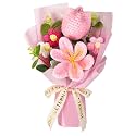 VRB Dec 1pcs Artificial Crochet Flower Bouquet/Artificial Flowers Bunch/Crochet Flowers Bouquet/Crochet Flowers/Flowers Bouquet Gift for Girls Home Decor,Gifting,etc. (Design 4)