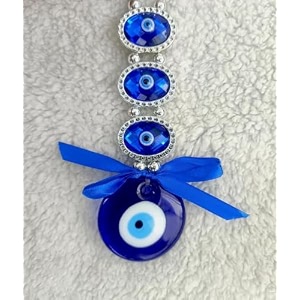 vrb dectm 1 pcs turkish om evil eye hanging for home entrance doorwallcar pendant dashboard ornament good luck and prosperity diwali decoartion gift items  lucky om nazar battu design 3