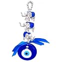 VRB Dec Plastic Tm 1 Pcs Turkish Om Evil Eye Hanging For Home Entrance Door,Wall,Car Pendant Dashboard Ornament Good Luck And Prosperity Diwali Decoartion Gift Items|Lucky Om Nazar Battu (Design 2)