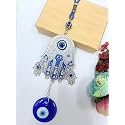 VRB Dec Plastic Tm 1 Pcs Turkish Om Evil Eye Hanging For Home Entrance Door,Wall,Car Pendant Dashboard Ornament Good Luck And Prosperity Diwali Decoartion Gift Items|Lucky Om Nazar Battu (Design 2)