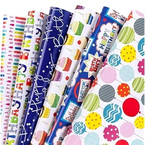 vrb dectm gift wrapping paper sheet for boxesgift papers sheetsgift wrappergift packing material wrapping paper for gift packing birthdayanniversarydiwalichristmas happy birthday design 20 sheets with gift cards