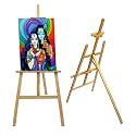 VRB DecTM Wooden Foldable/Adjustable Easel Stand for displaying Great Artwork Sketch,Art Painting,Canvas,Business Promotions, Display, Artist Students (6 Feet - 1 Pcs)