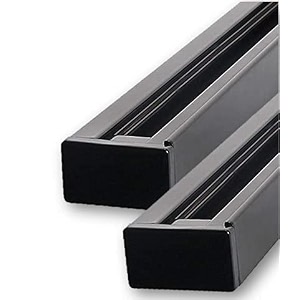 vrct aluminium rectangular trackwaytrack pattitrackline for spot led lights pack of 2 1 meter each black